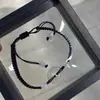 Celebridad de Internet Explosiones Calcedonia Hebilla Segura Cuerda de Mano Tejida para Pareja Temperamento Sencillo Estudiantes Enviar Novia Pulsera Dulce Regalo