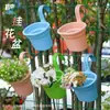 Soporte de Flores Plástico Empalmable Gancho para Maceta Planta Verde Potos Maceta Cesta Colgante de Pared Almacenamiento de Agua Maceta Colgante de Pared