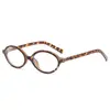 Gafas de Lectura Marrones de Moda Estilo Zhang Yuanying para Mujer, Montura Ovalada, Bloqueo de Luz Azul, Gafas de Lectura para Hombre, Producto Genuino de Alta Gama