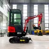 Exportado a Canadá: Excavadora Multifuncional de 1 Tonelada, Miniexcavadora Roturadora de Suelo para Invernadero, Excavadora Pequeña Agrícola