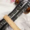 Cinta de encaje con borlas de estilo étnico de dos colores en forma de diamante de 3.5 cm, cinta de cortina para ropa, accesorios para cojines del hogar DIY