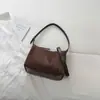 Bolsa Quadrada Pequena de Alto Valor Estilo Coreano Retro Chegada Nova Outono Cor Sólida Casual Relaxada Tendência Bolsa de Ombro Único Transversal