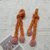 Muñeca Mini de Punto Bufanda Pequeña Arcoíris Estilo Chanel Bufanda Versátil Muñeca con Accesorios para la Cabeza