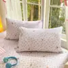 Funda de almohada de algodón puro, pieza individual, paquete doble de algodón puro, funda de almohada estampada para cuatro estaciones, 48 cm x 74 cm, funda interior para núcleo de almohada, pieza individual