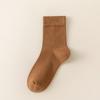 Calcetines sin costuras de primavera y otoño para mujer, calcetines de algodón de color sólido hasta la mitad de la pantorrilla, calcetines de algodón 100% para mujer, calcetines de algodón transpirables, absorbentes del sudor y anti-pilling, venta al por mayor de Zhuji