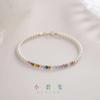 Pulseira Fina de Turmalina Natural Feminina Pérola Shijia Design de Verão Pulseira de Nicho Presente para Namorada Atacado