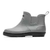 Botas de Lluvia de Moda Transfronterizas para Hombre Chelsea Cortas de Exterior Versátiles Botas de Agua Suela Suave Cómodas Antideslizantes Zapatos de Goma de Cocina para Hombre