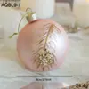 Bola de Cristal Colorida de 8CM con Purpurina, Bola Colgante para Decoración de Árbol de Navidad, Adorno de Bola Hueca, Decoración Festiva