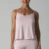 Camisola de encaje dulce con cuello en V, corte holgado, ropa de estar para mujer, se puede usar como prenda exterior, con sujetador incorporado, chaleco transpirable, top de pijama para mujer