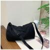 Bolsa de Nylon Estilo Japonês Bolsa Transversal Esportiva Fitness Feminina Nicho Casual Cor Sólida Bolsa de Ombro Estudante Bolsa Tote de Grande Capacidade