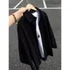 Camisa longa xadrez de alta qualidade, estilosa e descolada para homens, para primavera e outono, camisa casual, jaqueta masculina, estilo moderno e descontraído