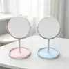 Lindo espejo de tocador estilo taiwanés con almacenamiento de banda elástica, adecuado para dormitorios de estudiantes y uso doméstico, espejo de maquillaje con base de almacenamiento