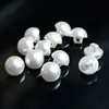 Botón de perla blanca fragante para camisa de mujer, botón para suéter, botón para vestido de gasa, botón de hongo, botón blanco redondo para zapatos de lana