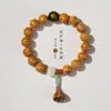 Pulseira de Fada, Estilo Étnico, Estilo Pastoral Artístico, Signo do Zodíaco, Pulseira de Círculo Único de Vagem de Lótus para Homens e Mulheres