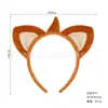 Faixa de Cabelo de Pelúcia Série Ah Li Fofa Transfronteiriça Headband de Desenho Animado Headwear Antiderrapante para Mulheres para Lavar o Rosto e Tirar Fotos em Parques de Diversão