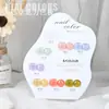 Placa de Exibição de Cores de Esmalte Acrílico de 8 Cores, Placa de Exibição de Cores de Esmalte de Formato Irregular, Suporte de Exibição, Álbum, Ferramentas de Nail Art