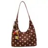 2026 Bolso Tote Nuevo Estilo Coreano de Lunares, Gran Capacidad, Bolso Vintage de Moda Tendencia, Bolso de Hombro Casual Elegante para Viajar