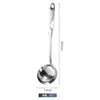 Escumador para Hot Pot Aço Inoxidável 304 Colher de Sopa Pequeno Conjunto Doméstico para Servir Sopa e Mingau, Colher de Sopa Anti-Queimadura com Cabo Estendido