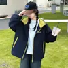 Chaqueta para Niña Primavera y Otoño 2025 Estilo Nuevo para Niños Mayores, Cortavientos de Otoño Chaqueta de Trabajo Top de Calle de Moda