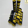 Venta directa de fundas de esponja de goma para mangos de dedos, fundas para mangos de dedos de color amarillo pulido.