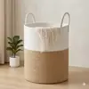 Cesta de Almacenamiento Tejida Nórdica de Gran Capacidad para Dormitorio y Sala de Estar, Cesta de Lavandería, Cesto para Ropa Sucia, Contenedor de Almacenamiento para Artículos Varios y Juguetes