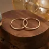 Pendientes de Aro Grandes Lisos de Plata 925 para Mujer, Lujo Ligero, Moda de Gama Alta, Aros Circulares de Moda de Venta Caliente Transfronteriza