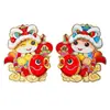 Pegatinas de Pareja del Año del Caballo 2026 Estilo Nuevo Pegatinas para Puerta con el Carácter "Fu" para el Festival de Primavera, Pegatinas de Pared Cartoon 3D del Zodiaco "Fu", Decoración de Imagen de Año Nuevo