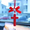 Colgante personalizado transfronterizo para interior de coche para hombres y mujeres, decoración de espejo retrovisor, cruz incrustada de diamantes, accesorio de moda de alta gama para coche, regalo