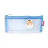 Bolsa de Lápis de Malha Desenho Bingneng Bolsa de Lápis Transparente com Zíper Bolsa para Provas Grande Capacidade Estojo para Lápis Armazenamento de Material Escolar para Estudantes