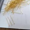 Diy jóias acessórios jóias Agulha 9 pinos T pino talão banhado a cobre 18K retenção de cor artesanal frisado material atacado