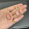 Conjunto de Joias Inlaid Olho de Gato Novo Estilo Personalidade Moda Sensação de Alto Padrão Acessórios de Colar Anel Nicho Brincos Fonte