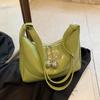 Bolso pequeño de crowdsourcing popular de este año 2024, nuevo bolso de mujer de otoño, bolso de mensajero con textura de moda, bolso de mano con todo incluido