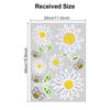 Temu Wholesale Transfronterizo Flor de Margarita Blanca Película Electrostática Doble Cara Vidrio de Colores Pegamento para Puerta y Ventana Calcomanía Decorativa sin Pegamento