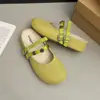 Sandálias casuais slip-on de sola grossa que aumentam a altura para mulheres, novo modelo 2026, sandálias Mary Jane de bico fechado para o verão