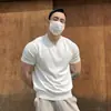 Ropa de Punto de Manga Corta con Cuello en V para Hombre en Verano, Delgada Seda de Hielo Británica Business Slim Fit Ropa Interior, Marca de Moda Comercio Exterior Transfronterizo Mayoreo