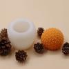 Molde de silicona para velas con forma de bola de diamante tridimensional, herramienta de molienda de piedra aromática para velas de aromaterapia DIY