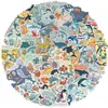 50 Piezas de Pegatinas de Animales Marinos para Libros, Ipads, Botellas de Agua, Laptops, Maletas, Pegatinas Impermeables Decorativas