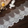 Accesorios de ropa de encaje bordado de malla blanca, falda decorativa de bricolaje, borde de cortina, tela hecha a mano, ancho 10 cm