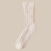 Calcetines de mujer para parejas, de forro polar coral, para otoño e invierno, gruesos y cálidos, para dormir en casa, de felpa, con forma de luna.