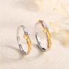 Rizhao Jinshan Par de Anillos Color Oro 18K Plata Pura 999 Material Estilo Pareja Diseño Nicho para Novia