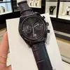 Nuevo Reloj Multifuncional de Cuarzo para Hombre Ojo Izquierdo y Derecho Esfera Grande Correa de Cuero Correa de Acero Inoxidable Calendario Venta al por Mayor