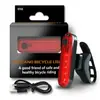 056 Luz Trasera de Bicicleta para Ciclismo al Aire Libre Carga USB Impermeable para Montar de Noche Alta Luminosidad Luz de Advertencia de Seguridad Luz Trasera para Bicicleta de Montaña