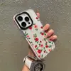 Capa de celular transparente protetora e popular, com pintura UV de rosa vermelha fresca, para iPhone 16/17 Pro Max