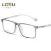 Nuevas gafas TR90, montura de gafas de negocios coreanas para hombres, montura de gafas planas retro, montura de gafas para miopía 8061