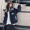 Jaqueta com Capuz para Meninas Primavera e Outono 2026 Novo Estilo Crianças Médias e Grandes Solta Casual Moda Jaqueta Meninas Tendência Cool Top