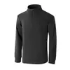 Nova Blusa de Moletom Waffle Meio Zíper Céu Estrelado Outono/Inverno em Tencel e Lã Camel, Gola Alta Casual de Caimento Solto