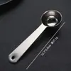 Juego de Tazas y Cucharas Medidoras de Acero Inoxidable, Juego de Múltiples Piezas para Medir Granos de Café, Leche en Polvo, con Taza Medidora Graduada, Herramientas de Cocina para Hornear