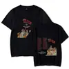 Camiseta Estampada de Manga Corta con Nuevo Diseño de Verano para Hombre Cuello Redondo Moda Casual Holgada Tops para Hombre Europeos y Americanos