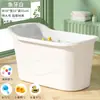 Balde de Banho Infantil Espessado e Longo Doméstico Balde de Banho para Corpo Inteiro Sentado e Deitado Grande Balde de Banho para Bebê Artefato