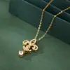 Collar de Plata de Ley S925 Flor de Iris Diamante Temperamento Femenino Nicho Moda Nacional Flor Moda Cadena para Clavícula Versátil Joyería para Mujer